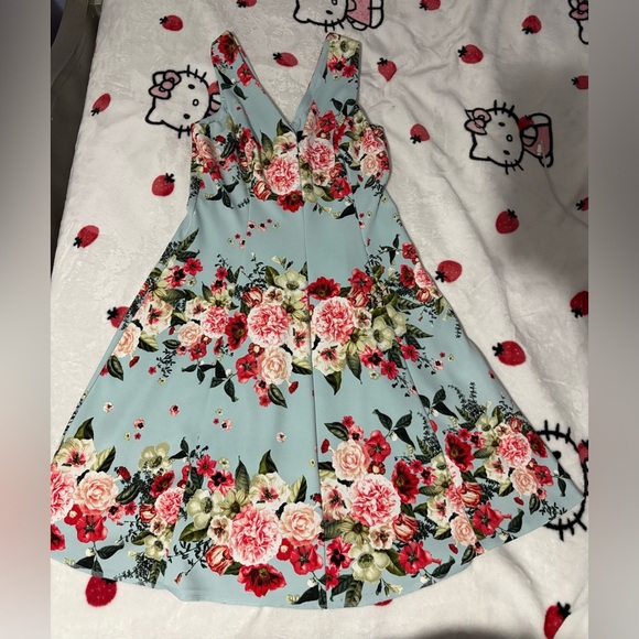 Jessica Simpson Floral Pinup Flare Sleeveless Dress - Picture 4 of 4